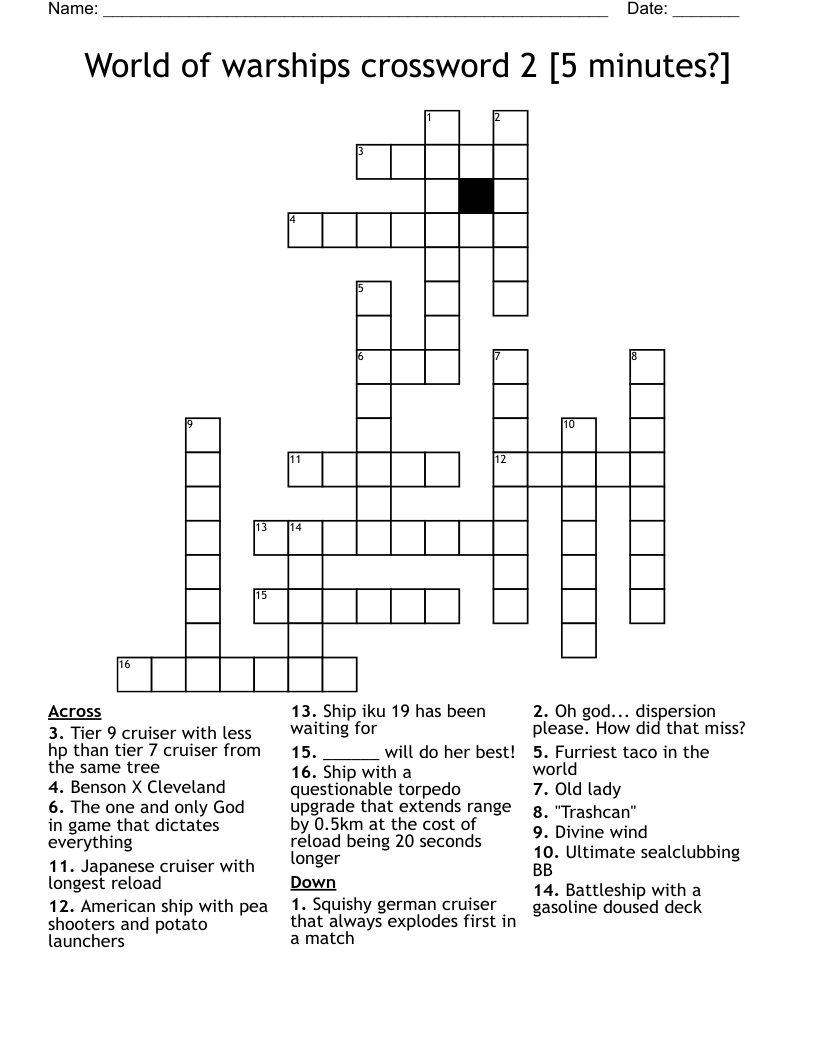 group of warships crossword