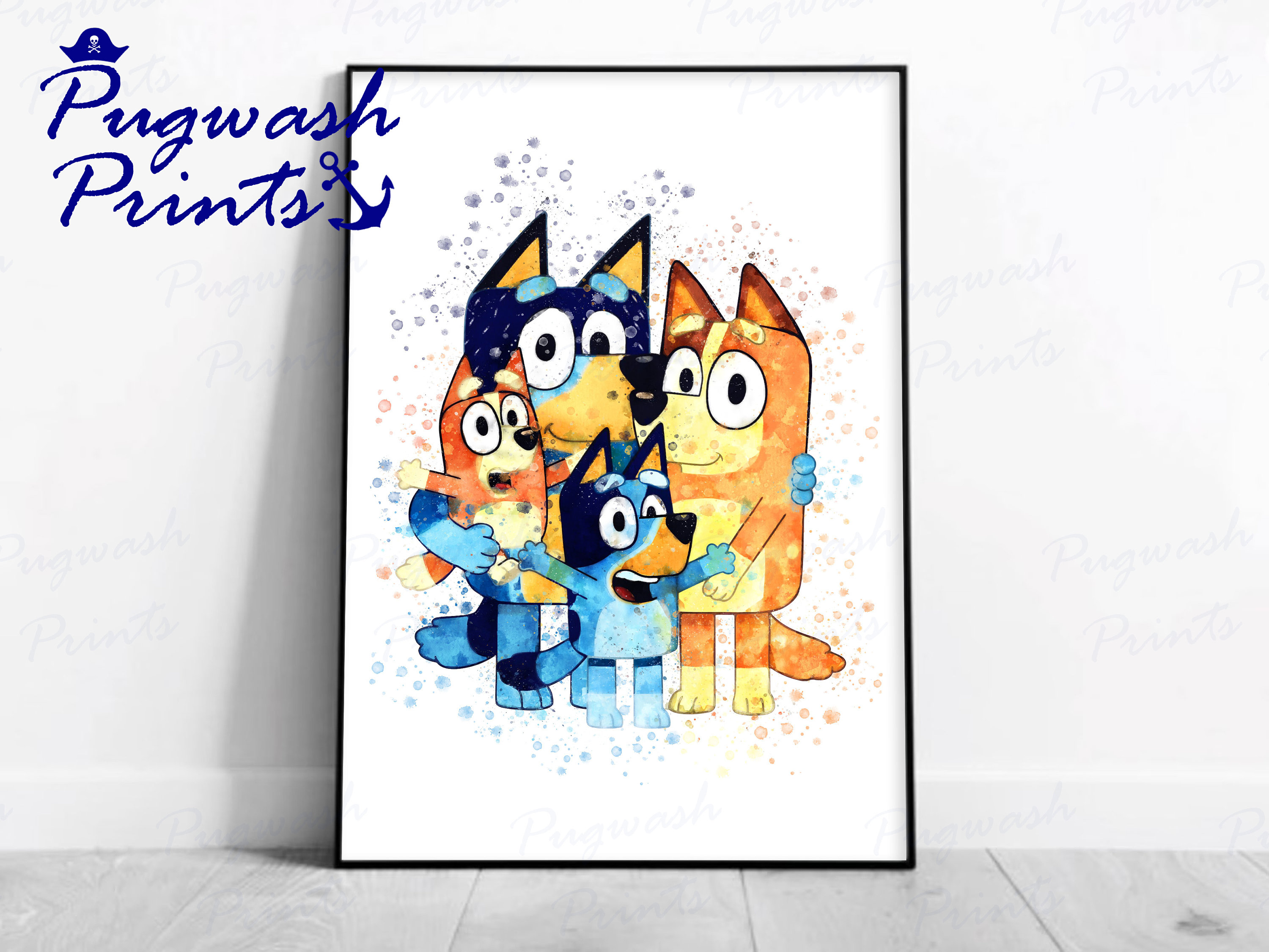 bluey wall poster