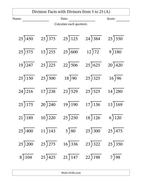 year 5 maths worksheets division