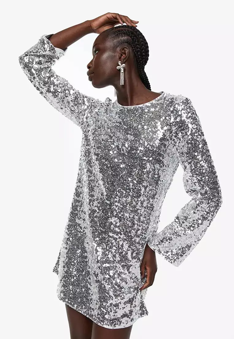 h&m sequin dress