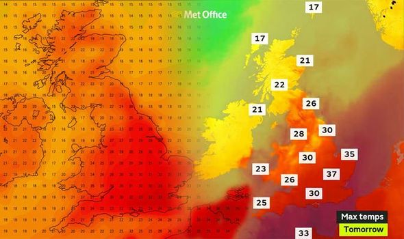 uk weather forecast heatwave