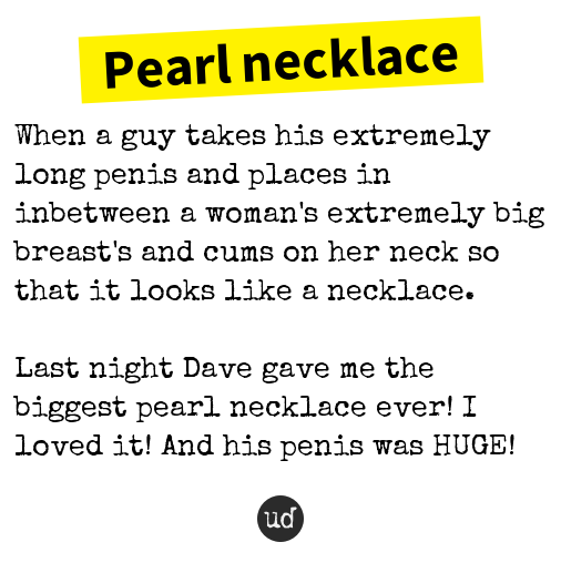 urban dictionary pearl necklace