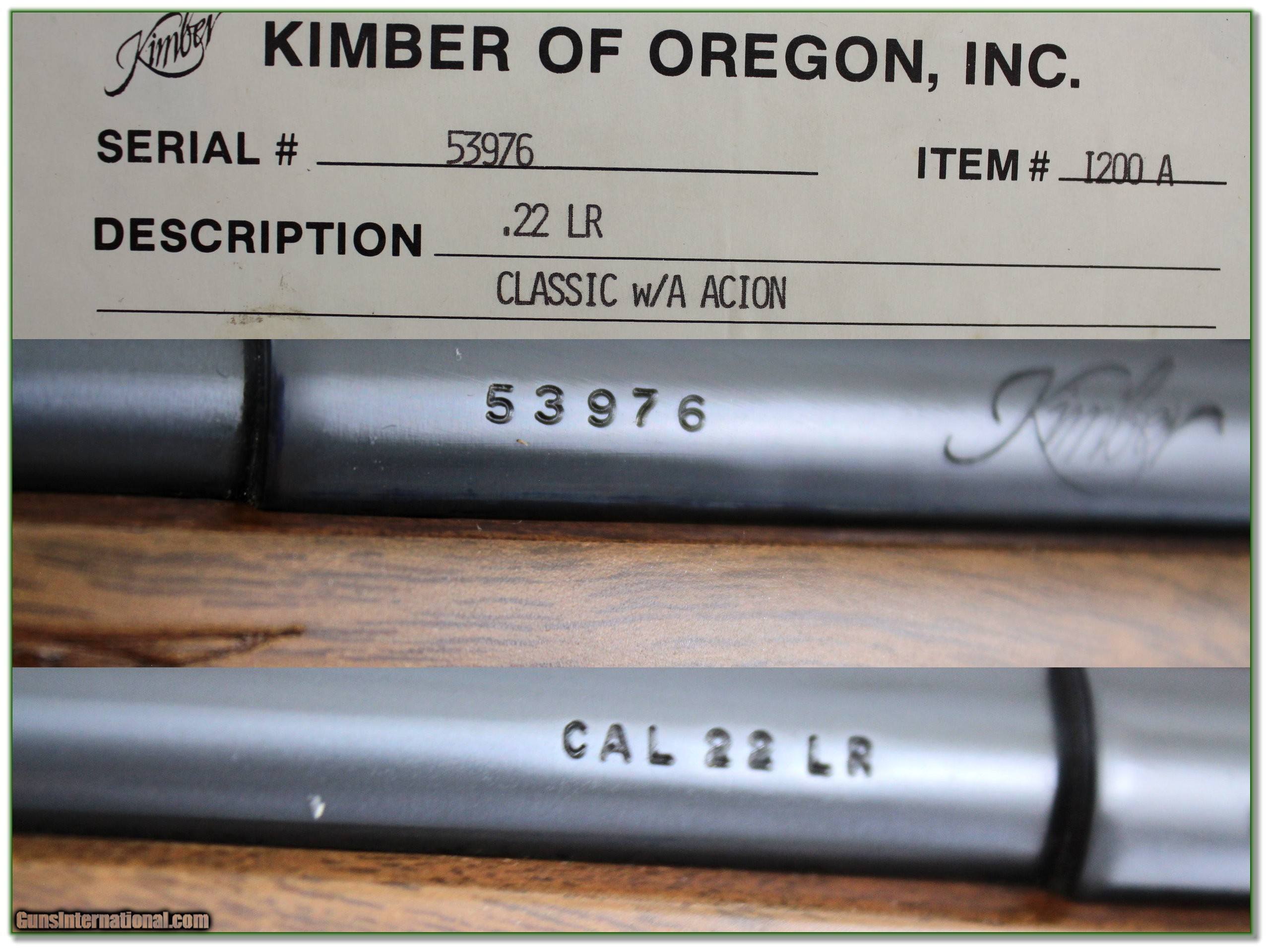 kimber manufacture date by serial number