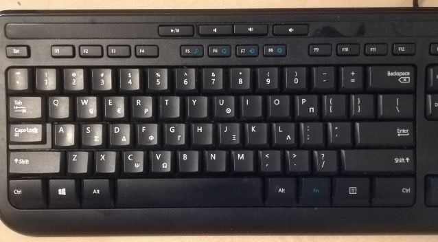 modern greek keyboard