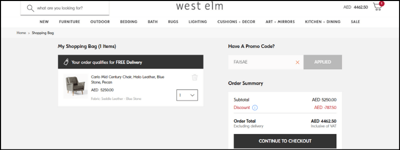 west elm online promo code