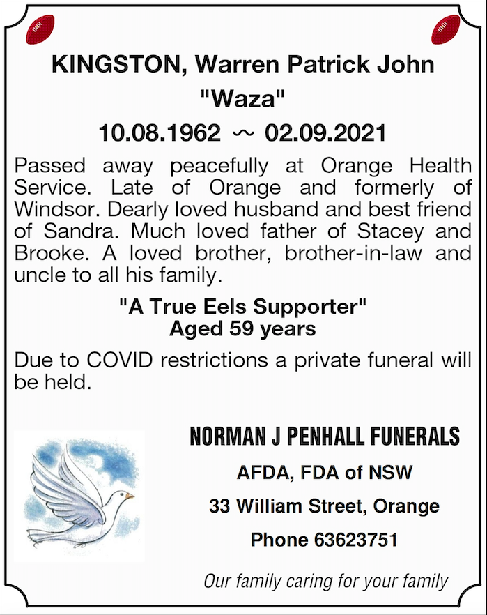 funeral notices windsor nsw