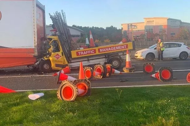 accident on m8 today