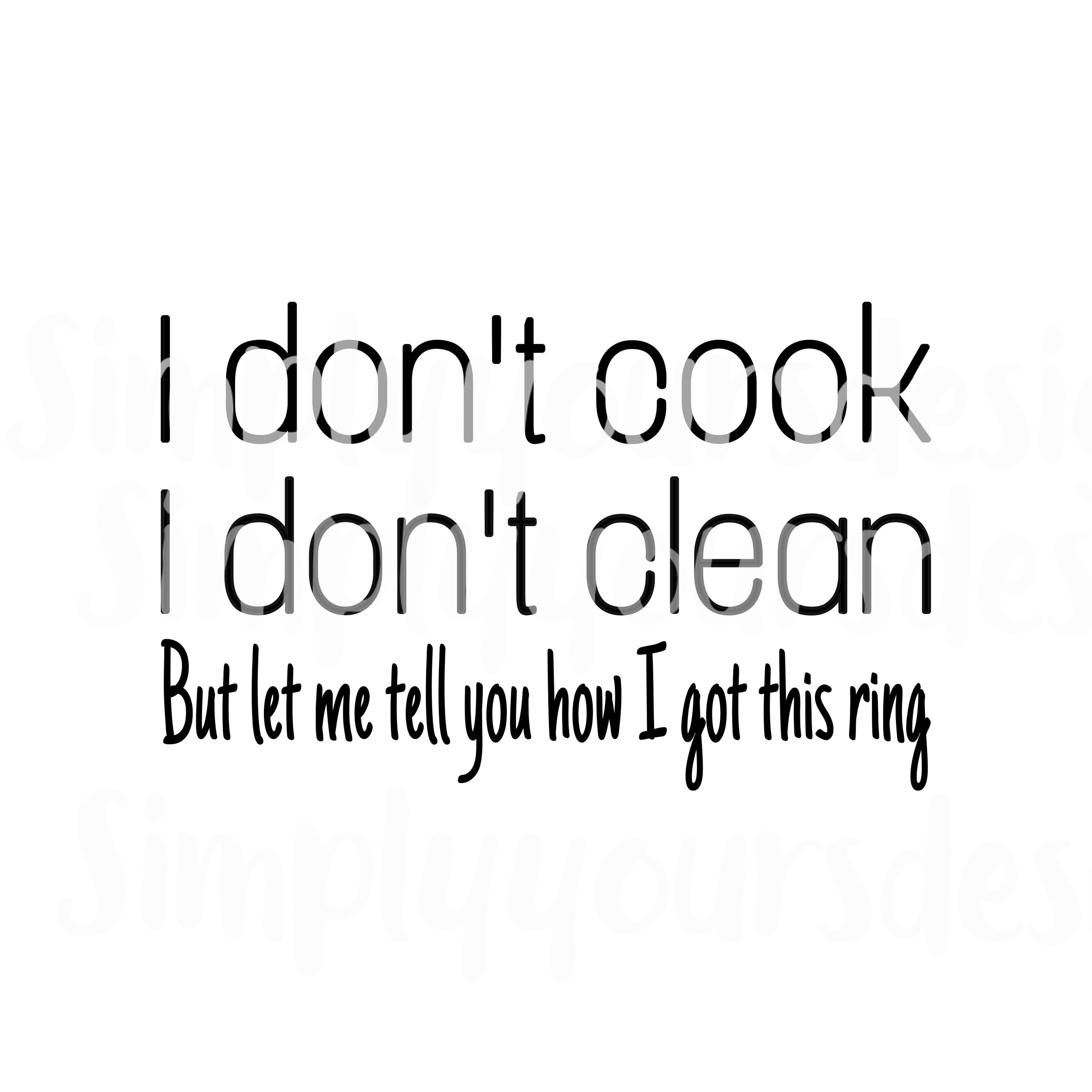 i dont cook i dont clean lyrics