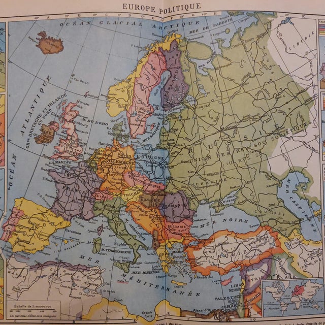 old map of europe 1960