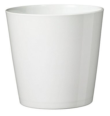 white ceramic flower pots