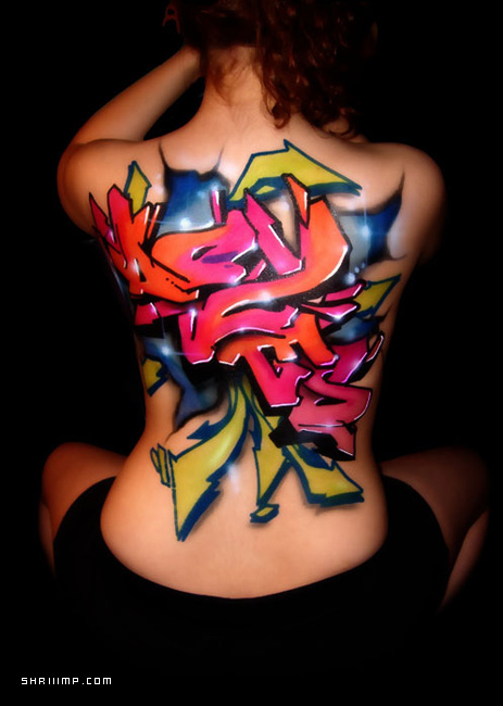body painting graffiti