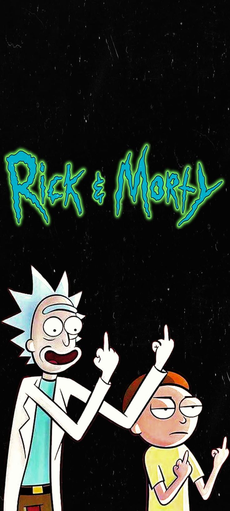 black rick and morty wallpaper