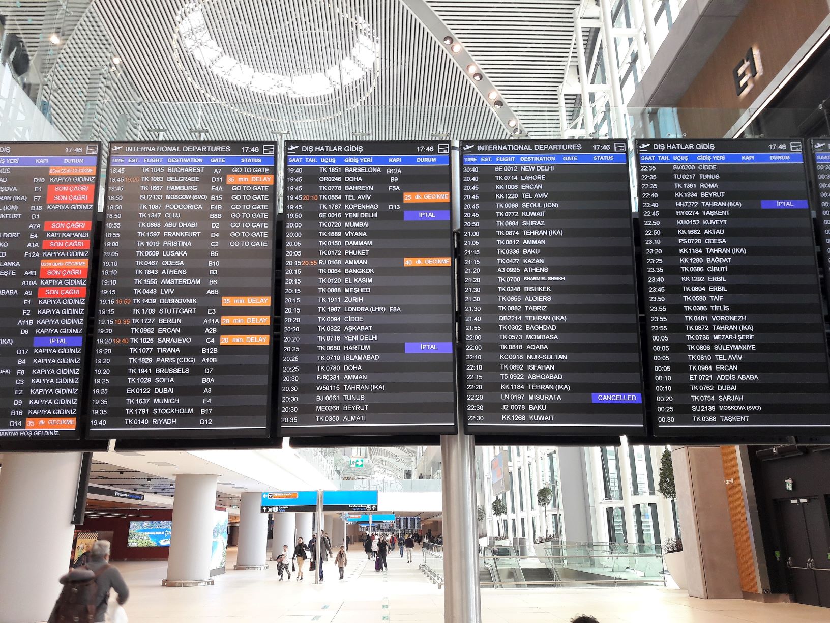 istanbul international airport departures