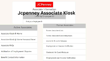 jcpenney associate kiosk home