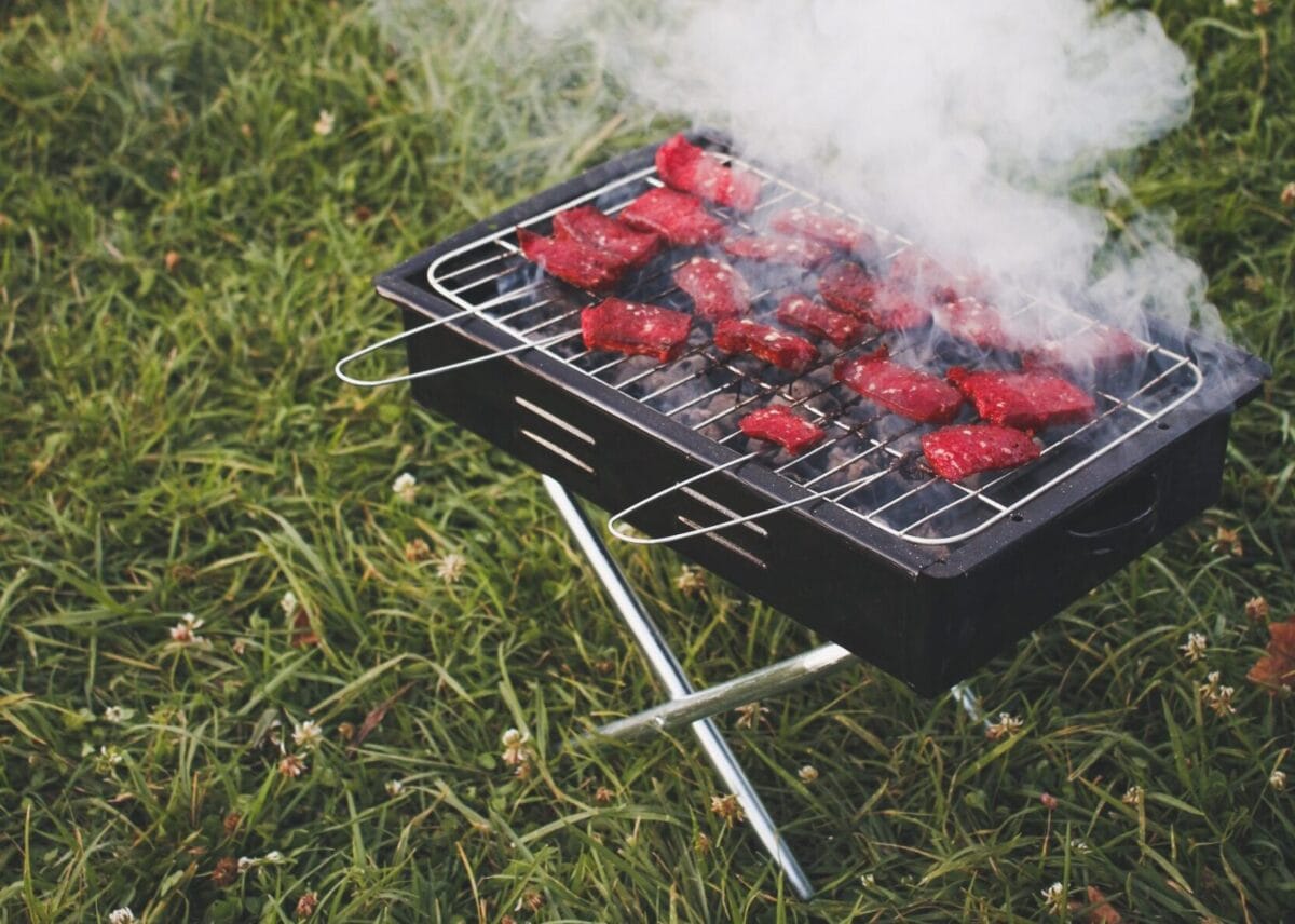 asador de carne portatil de gas