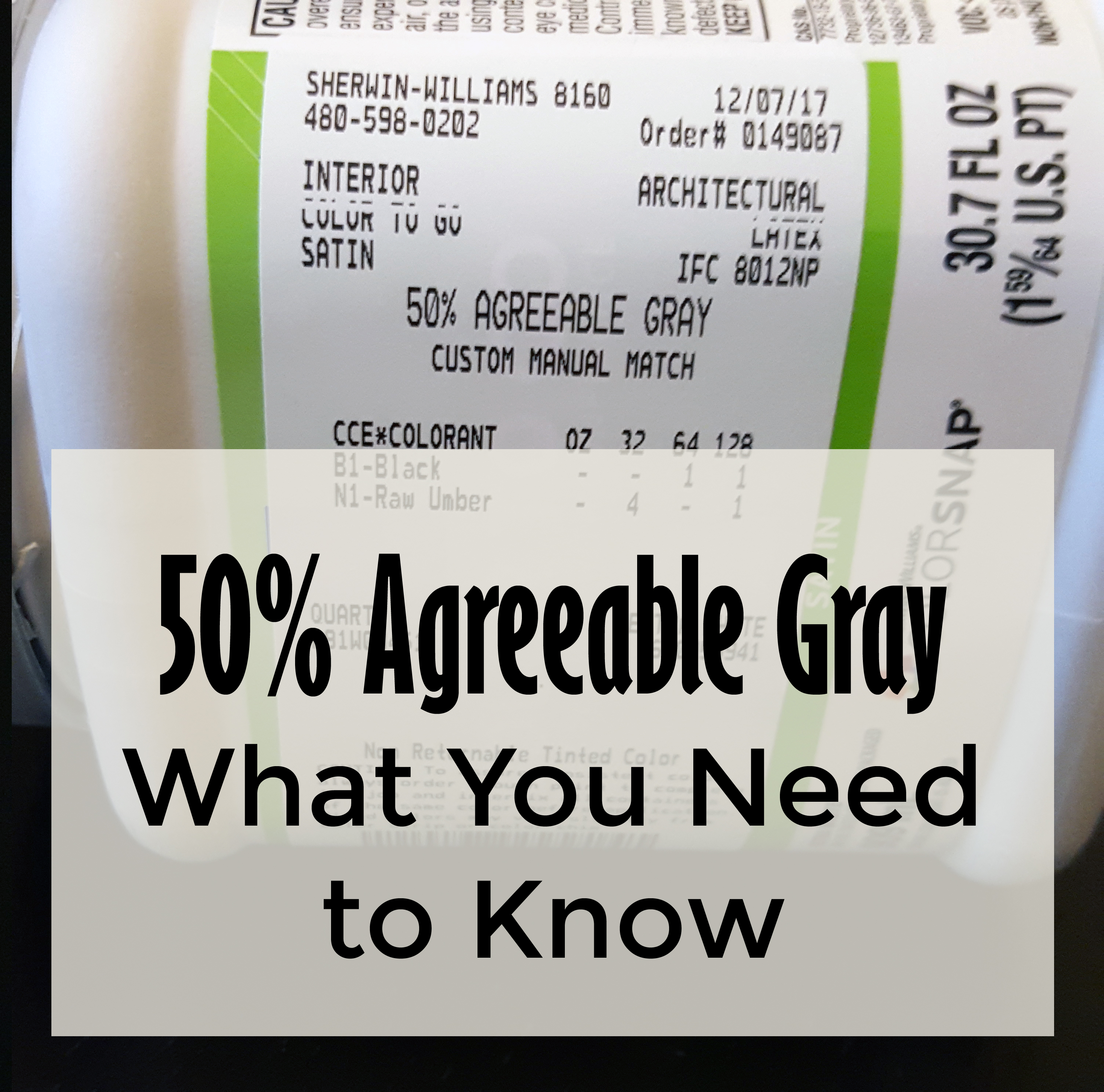 agreeable gray formula