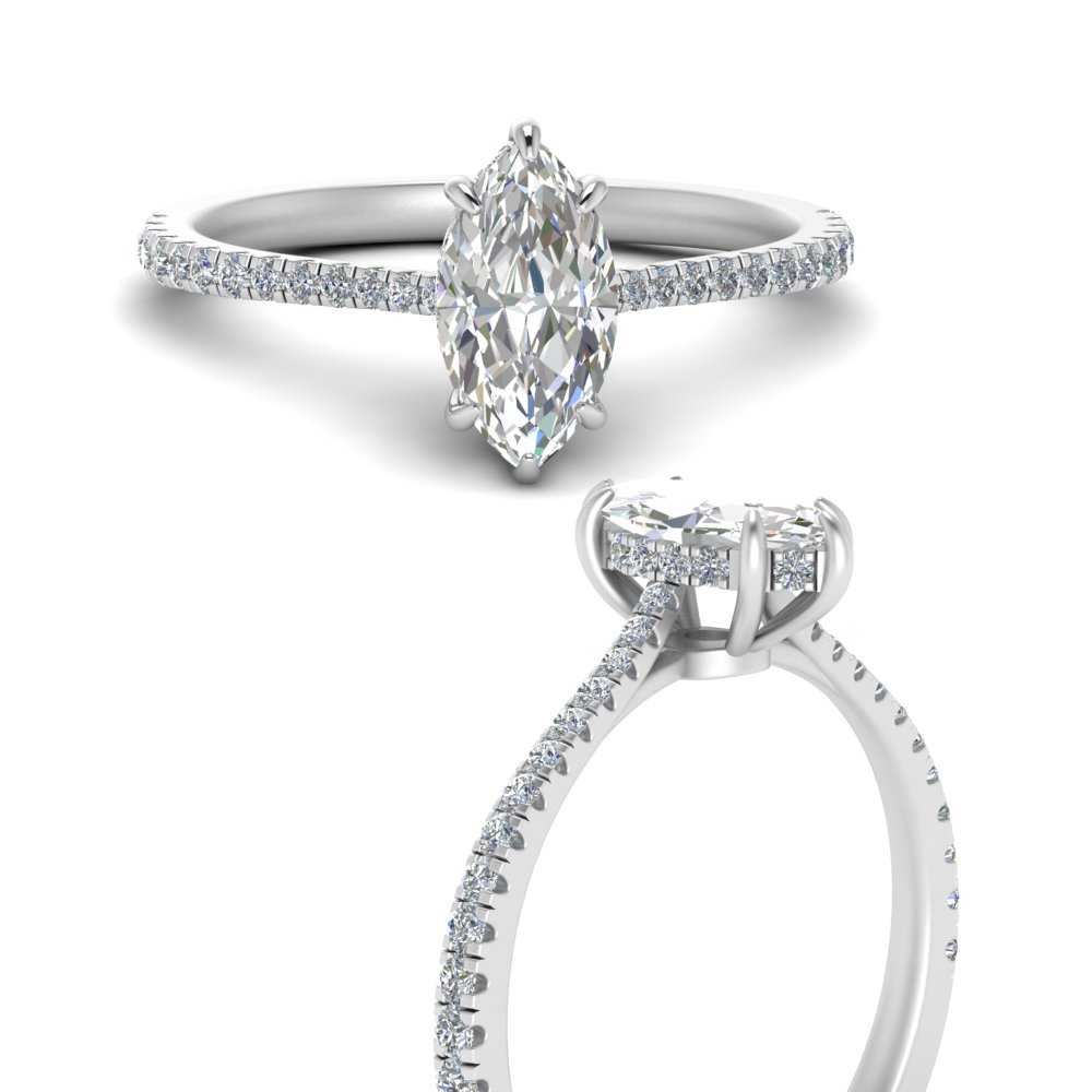 cathedral marquise diamond ring