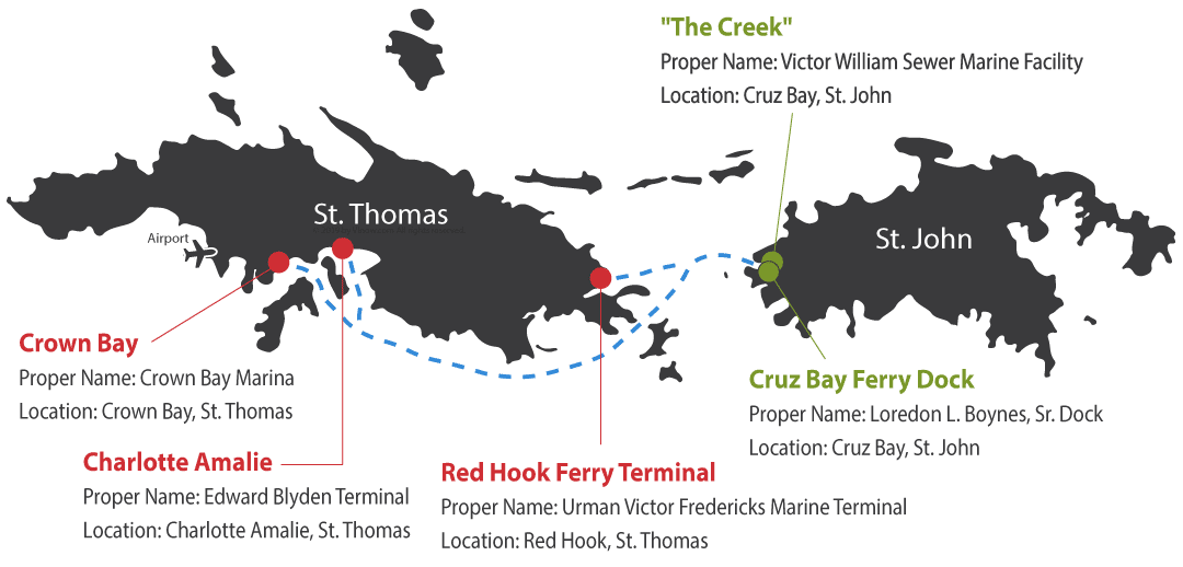 st thomas airport to red hook ferry