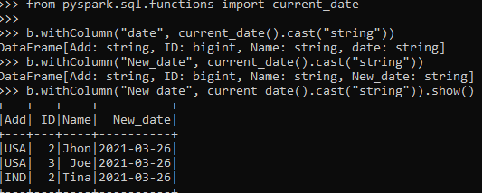 withcolumn in pyspark