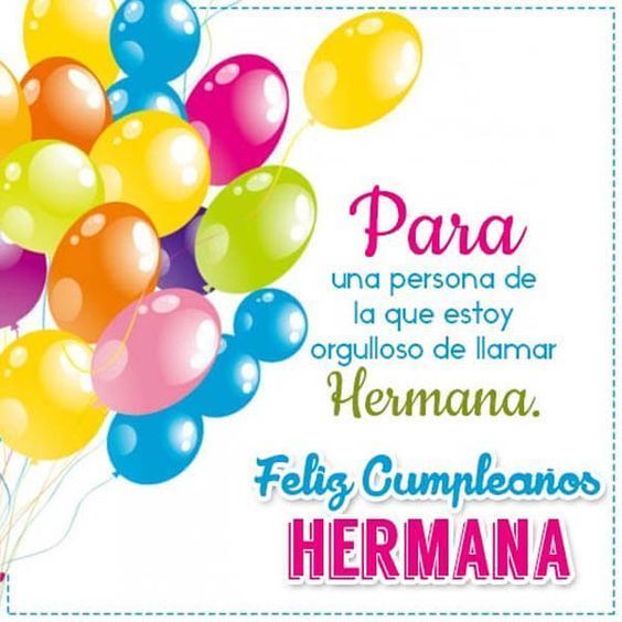 tarjeta de cumple hermana