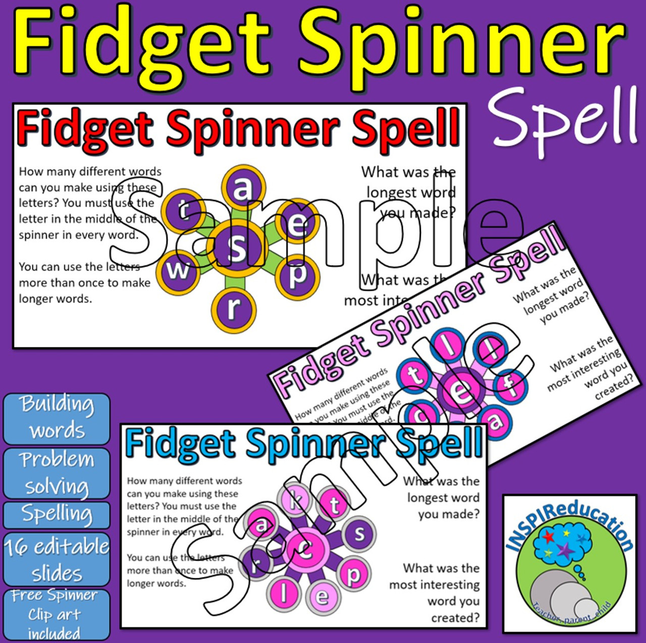 spell fidget spinner