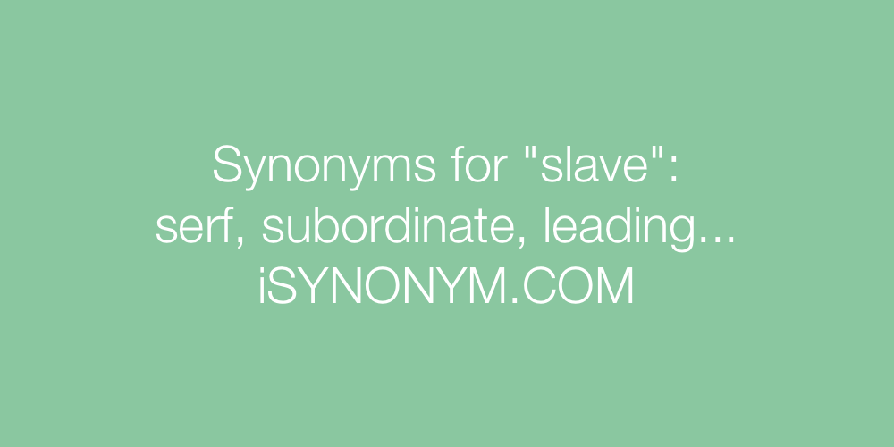 slave synonym