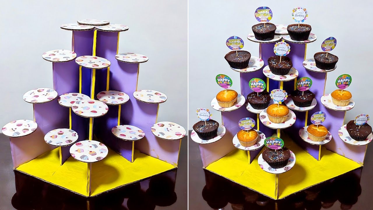 cardboard cupcake stands