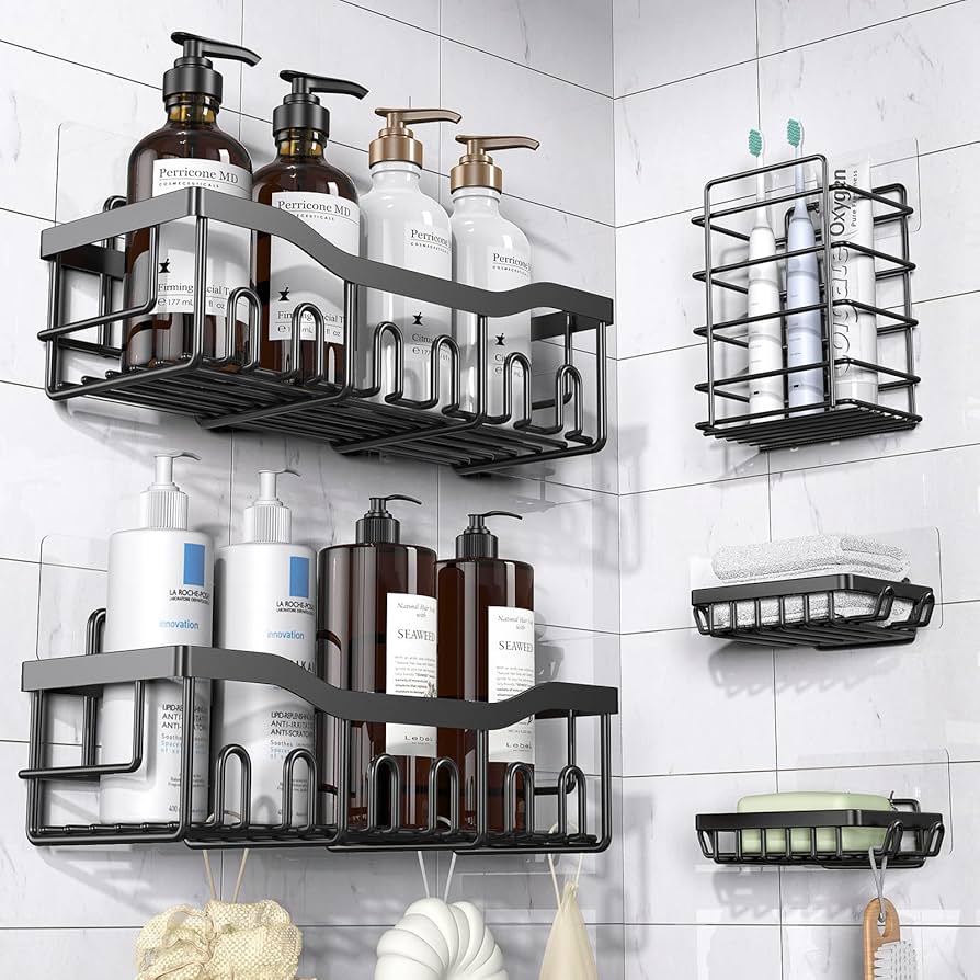 adhesive shower shelf