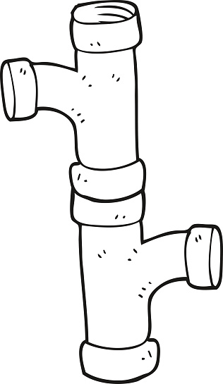 pipe clipart black and white