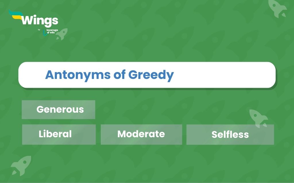 antonyms of greedy