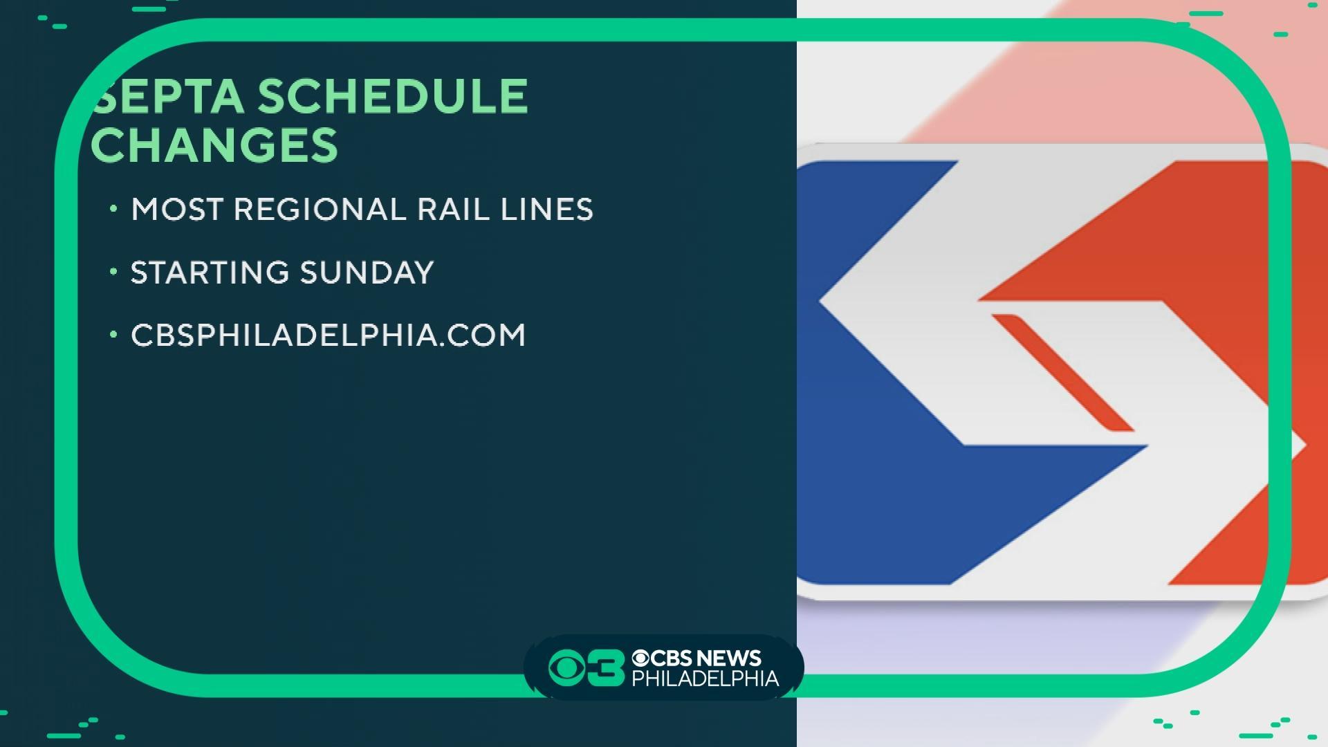 septa schedule change