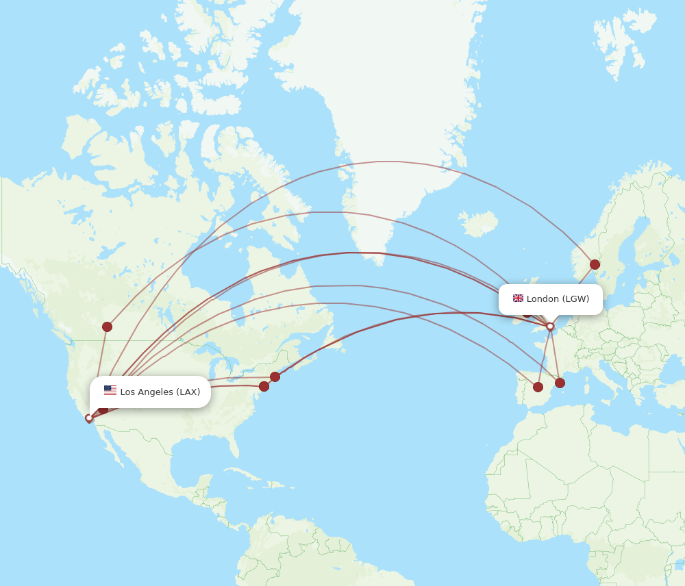 london to los angeles flight time