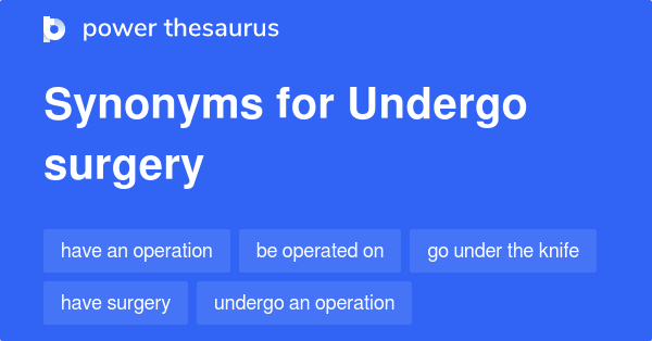 undergone thesaurus