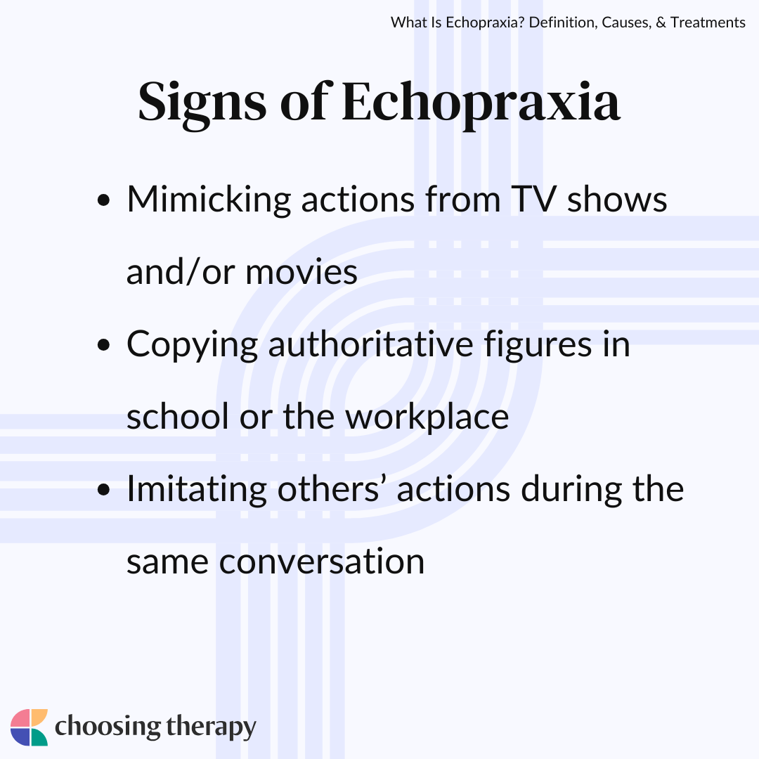 echolalia or echopraxia