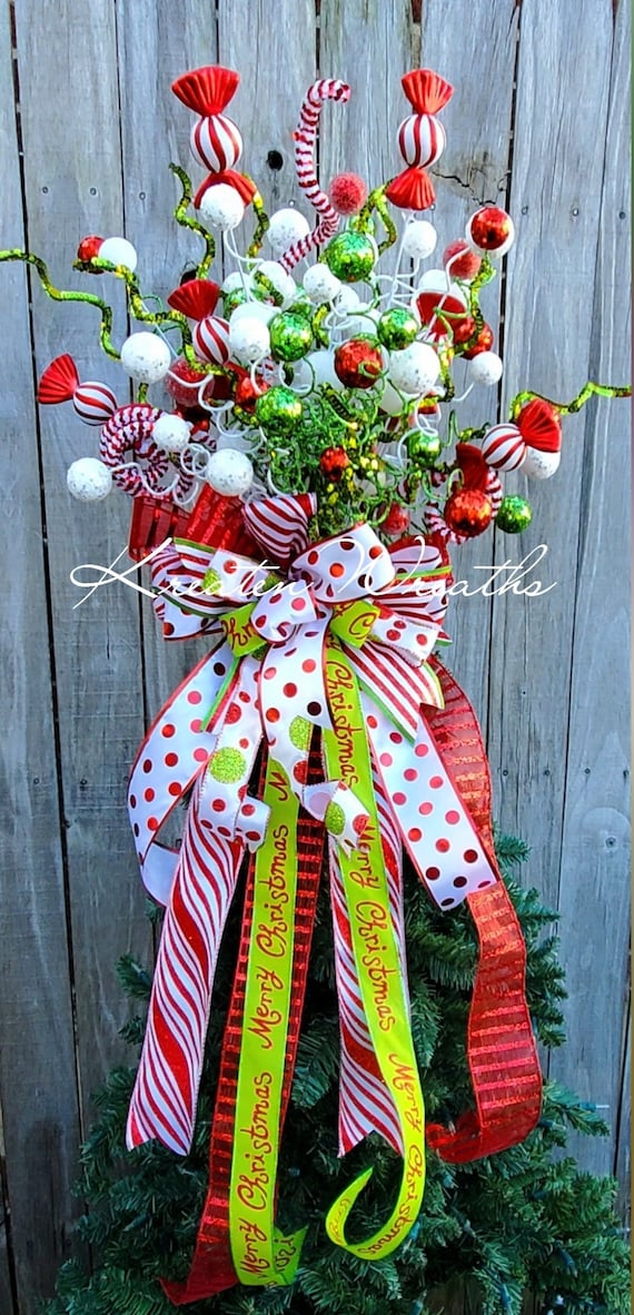 candy cane tree topper