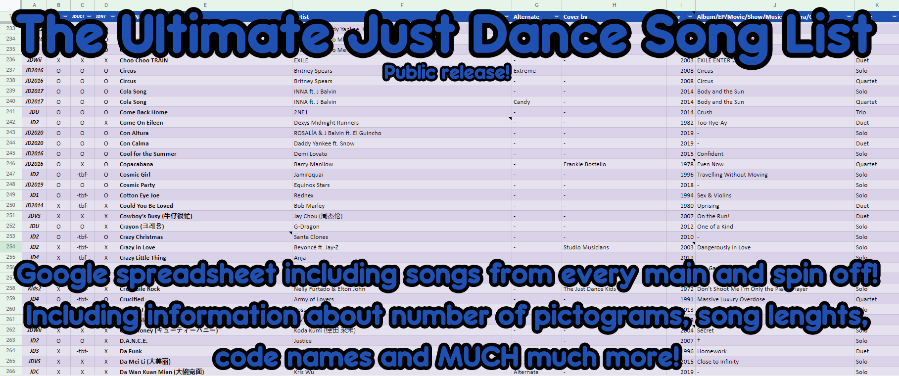 just dance solo songs