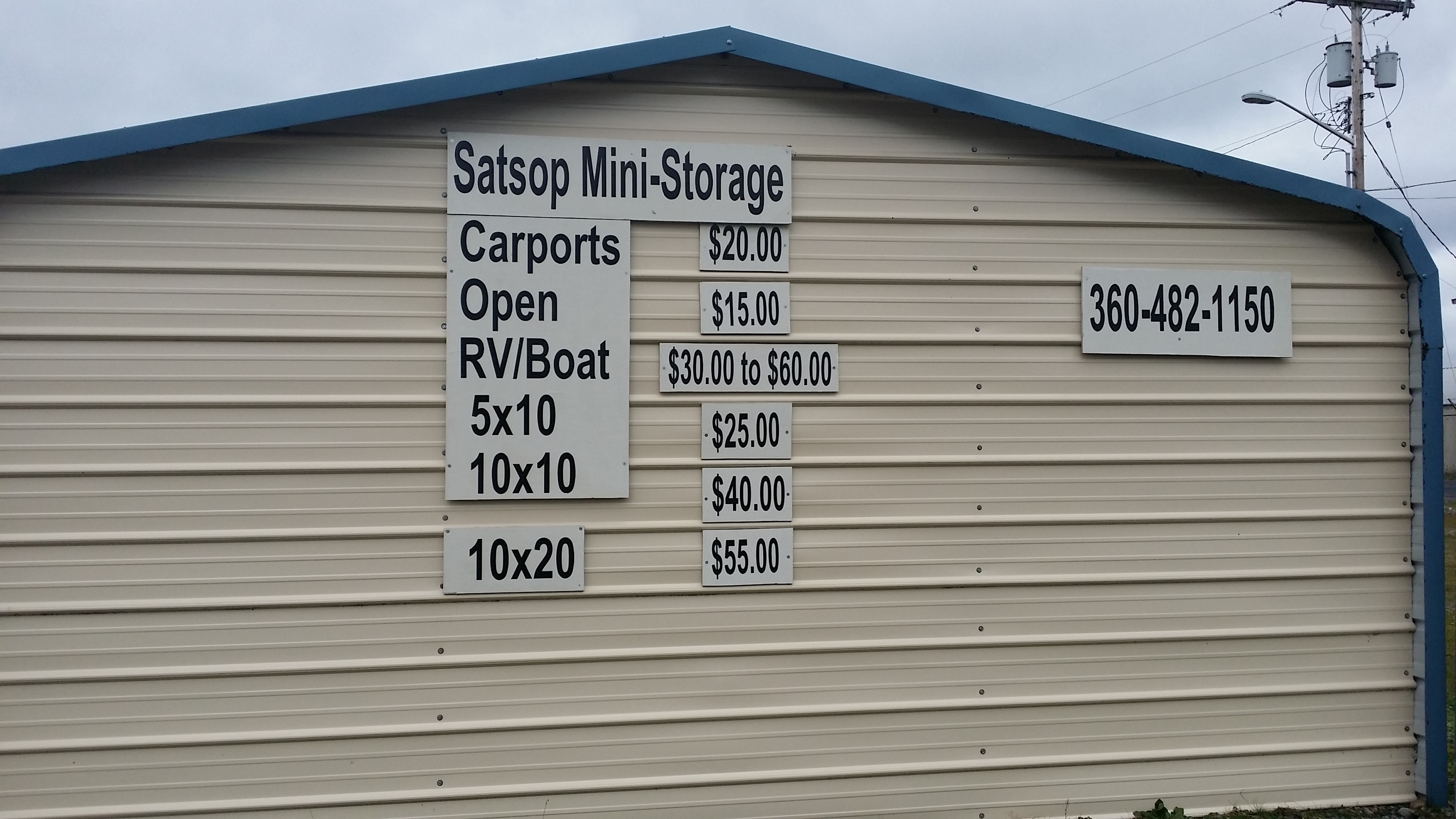 storage unit prices near me