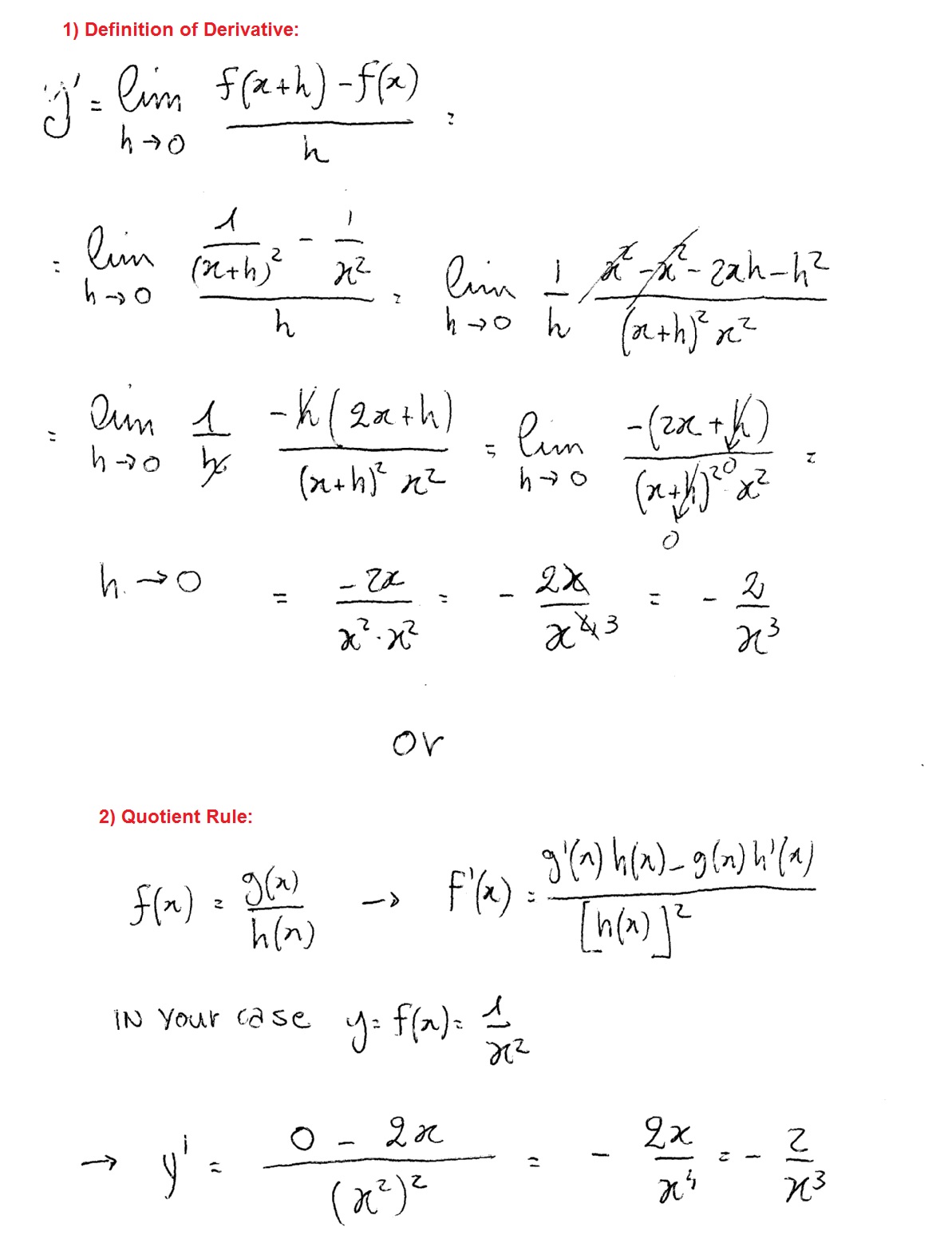 1 1 x 2 derivative