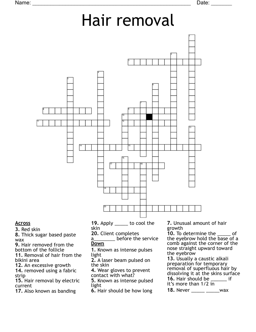 removal crossword clue