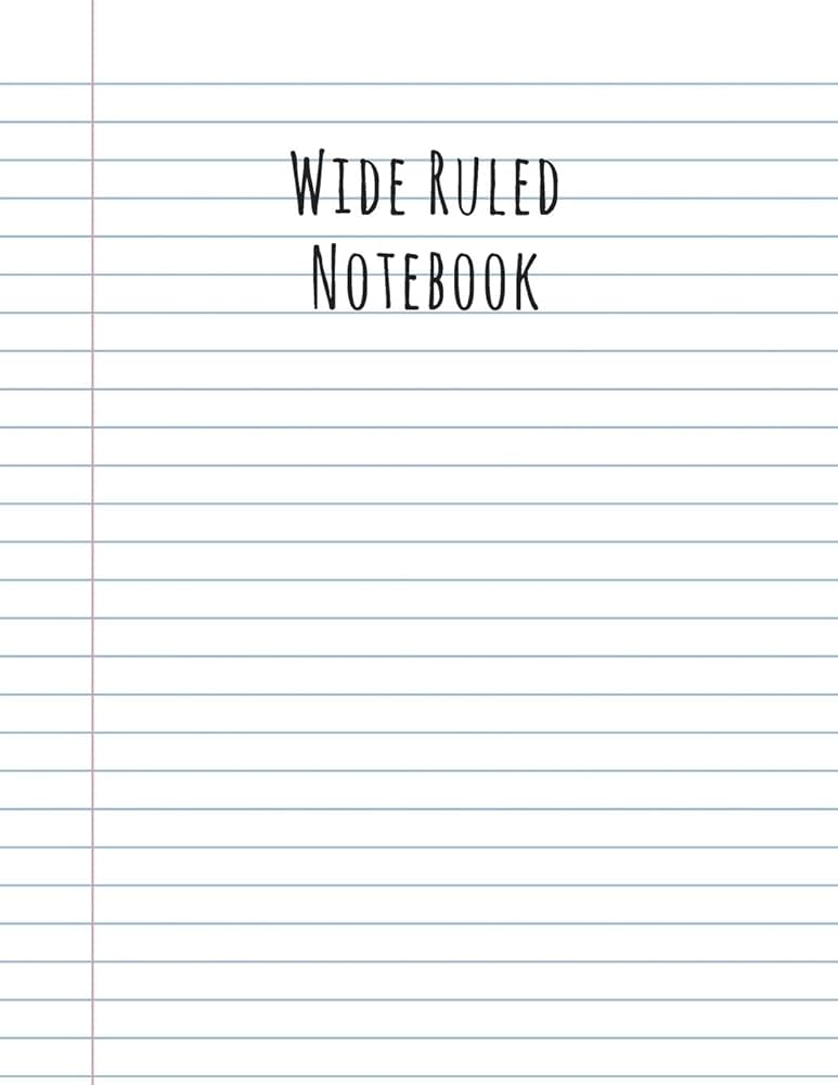 what is wide ruled notebook