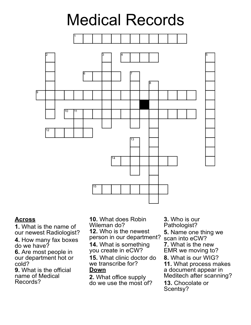 doctors files crossword