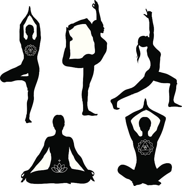 yoga postures clipart