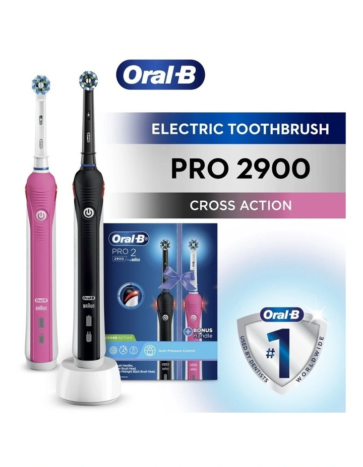 oral b power toothbrush pro 2 dual handle pack