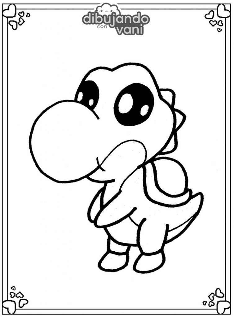 dibujos de mario bros kawaii para colorear