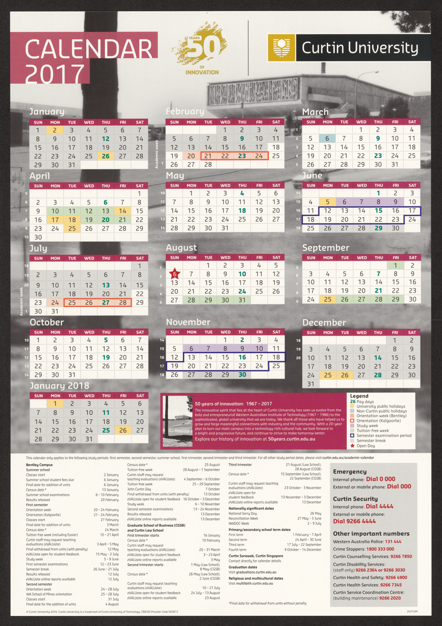 curtin academic calendar 2023