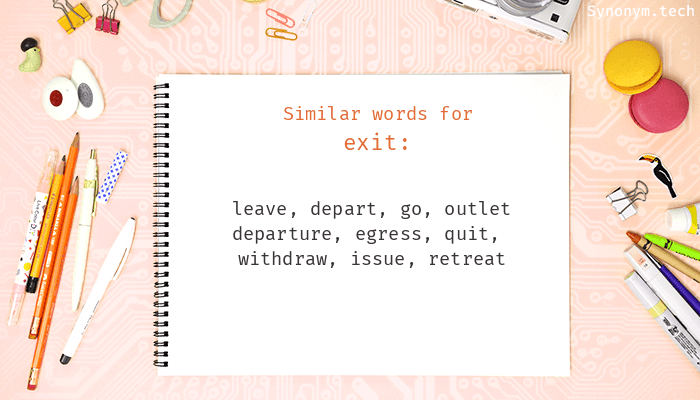 another word for exit