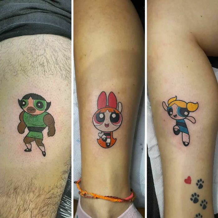 sibling powerpuff tattoo