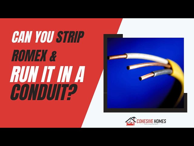 can you strip romex and run in conduit