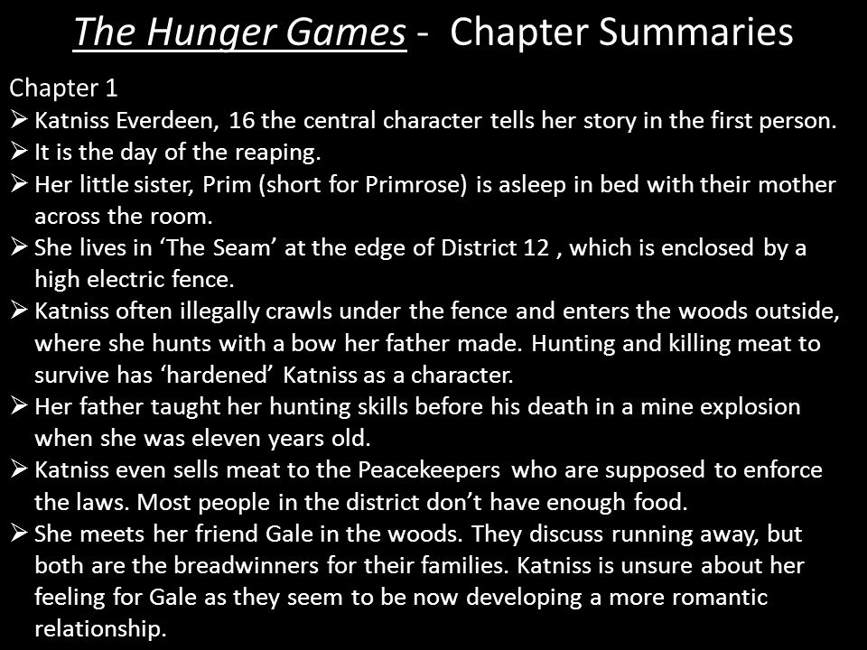 the hunger games chapter summary