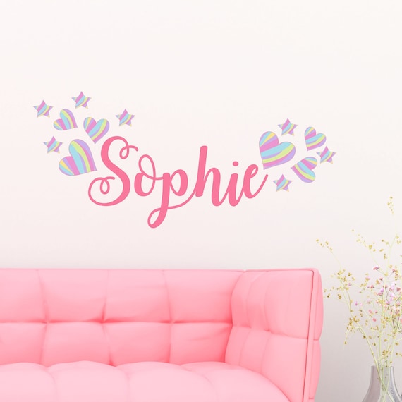 personalised name wall stickers